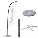 Yescom Feather Flag Pole Kit - 10 Sets, Base Type Options
