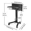Yescom Mobile Laptop Stand Podium Desk Lectern on Wheels
