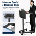 Yescom Mobile Laptop Stand Podium Desk Lectern on Wheels