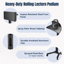 Yescom Mobile Laptop Stand Podium Desk Lectern on Wheels