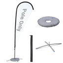 Yescom Teardrop Flag Pole Kit - 10 Sets, Base Type Options