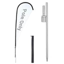 Yescom Teardrop Flag Pole Kit - 10 Sets, Base Type Options