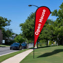 Yescom Teardrop Flag Pole Kit - 10 Sets, Base Type Options