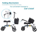 Yescom Knee Walker Scooter w/ Basket Foldable Medical Steerable