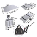 Yescom PC Computer Cart Workstation with Power Strip 2-Monitor
