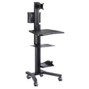 Yescom NexusX PC Computer Desktop Rolling Mobile Cart Workstation
