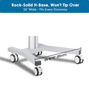 Yescom NexusX Rolling Computer Cart with Locking Metal Drawer