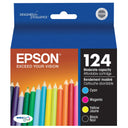 New, Pre-Owned - Epson T124 Standard Yield Multi-Color (4-Pack) Ink Cartridge, T124120-BCS