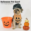Yescom Halloween Dog Bandanas Washable Dog Handkerchief 10 Pack 32x21