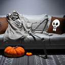 Yescom 5.4ft Skeleton Posable Halloween Decoration with Pirate, Cowboy Costume