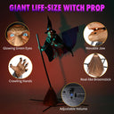 Yescom 9ft Halloween Yard Decoration Flying Witch Animatronic