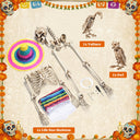 Yescom 5.6Ft Halloween Posable Skeletons with Vulture & Owl Combo