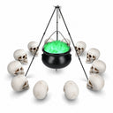 Yescom 12ct. Halloween Skulls with Cauldron Combo