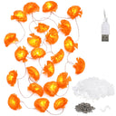 Yescom 2-Pack Marigold String Lights with S-Hooks, USB plug-in