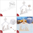 Yescom Pre-Lit Christmas Decoration 4ft 108 LEDs Outdoor Nativity Set