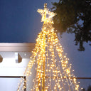 Yescom Outdoor 20ft Flagpole with Christmas Tree Light Warm White