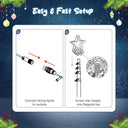 Yescom Outdoor 20ft Flagpole with Christmas Tree Light Warm White