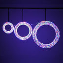 Yescom 3-Set Outdoor Prelit Christmas Wreaths Frontgate Windows
