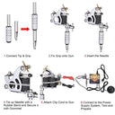Yescom 4 Tattoo Machine Kit w/ LCD Power Supply 40 Color Inks & Case