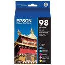 New, Pre-Owned - Epson 98 Black/Cyan/Light Cyan/Magenta/Light Magenta/Yellow High Yield Ink Cartridge, 6/Pack
