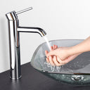 Yescom Square Bathroom Glass Vessel Sink Bowl Lavatory Basin
