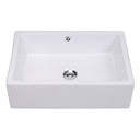 Aquaterior 20" Rectangle Porcelain Bathroom Sink Overflow w/ Drain