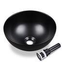 Aquaterior Bowl Porcelain Bathroom Sink w/ Drain 12"