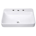 Aquaterior Porcelain Drop-in Sink Overflow w/ Drain 23x18