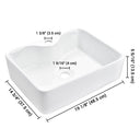 Aquaterior 19x15 Porcelain Bathroom Sink White Lavatory Basin