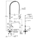 Aquaterior Kitchen Pull Out Faucet+Add-on Faucet Commercial