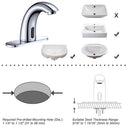 Aquaterior 5" Motion Sensor Touchless Bathroom Faucet