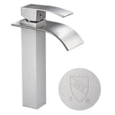 Aquaterior Waterfall Vessel Faucet Square 1-Handle Cold & Hot 10"H