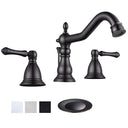 Aquaterior Widespread Faucet w/ Drain 3-Hole 2-Handle Cold Hot 6"H