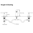 Aquaterior Widespread Faucet 3-Hole 2-Handle Cold Hot 6.7"H Chrome