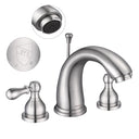 Aquaterior Widespread Faucet w/ Drain 3-Hole 2-Handle Cold Hot 4.7"H