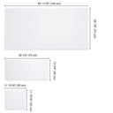 Yescom 3Pcs Bathtub Towel Sets Bath Hand Face Towels, White