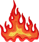 2" Patch - Flame - Red, Orange And Yellow Fire