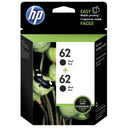 New, Pre-Owned - HP 62 (C2P04AN) Black Ink Cartridge- Twin Pack