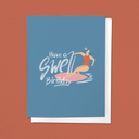 Have a Swell Birthday, Surfer Girl Greeting Card