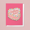 Birthday Bitch Cake with Icing, Funny Trendy Greeting Card