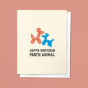 Party Animal | Balloon Animal Cute Childrens Birthday Greeting Card