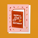 Have a Spicy Birthday, Smut Book Fun Birthday Greeting Card