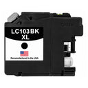 U.S. Remanufactured for Brother LC103XLBK High Yield Black Ink Cartridge