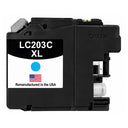 U.S. Remanufactured for Brother LC203XLC High Yield Cyan Ink Cartridge