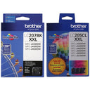 New, Pre-Owned - Brother LC207XXL Black & LC205XXL Color Ink Cartridges