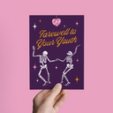 Farewell To Your Youth, Skeleton Birthday Congratulations Greeting Card