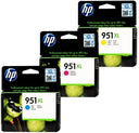 New, Pre-Owned - HP 951XL High Yield Tri-Color Ink Cartridge, CR318BN-3 Pack