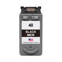 U.S. Remanufactured for Canon PG-40 Black MICR Ink Cartridge