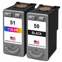 U.S. Remanufactured for Canon PG-50 Black / CL-51 Color Ink Cartridge Combo Pack