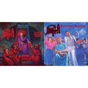 Scream Bloody Gore (Neon Violet, Bone White & Red  Tri Color Merge With Splatter LP Vinyl) & Spiritual Healing - Reissue (Red, Cyan Blue & Black Tri Color Merge With Splatter LP Vinyl)